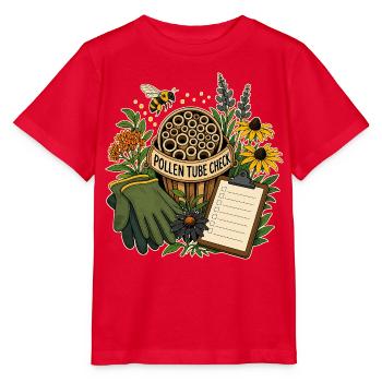 POLLEN TUBE CHECK Plants - Stanley/Stella MINI CREATOR Kids’ T-Shirt - red - Front - Jaiden (125cm)