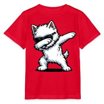 Dabbing West Highland White Terrier - Stanley/Stella MINI CREATOR Kids’ T-Shirt - red - Front - Jaiden (125cm)