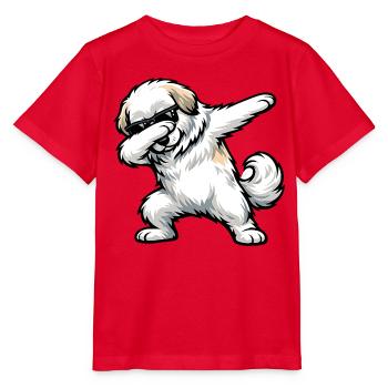 Dabbing Pyrenean Mountain Dog - Stanley/Stella MINI CREATOR Kids’ T-Shirt - red - Front - Jaiden (125cm)
