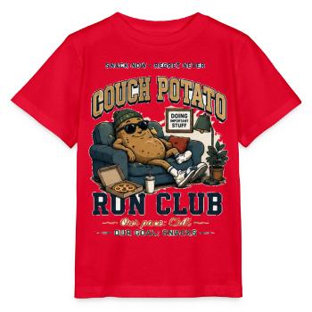 Couch Potato Running Club - Stanley/Stella MINI CREATOR Kids’ T-Shirt - red - Front - Jaiden (125cm)