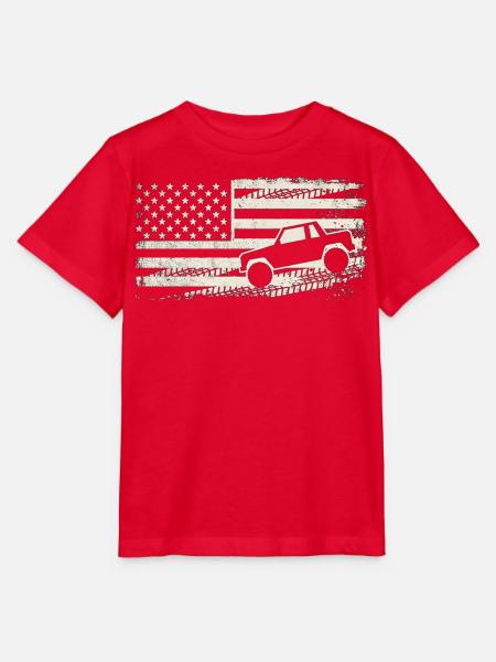 Grunge-Flaggen-Truck - Stanley/Stella Kinder T-Shirt MINI CREATOR  - Rot