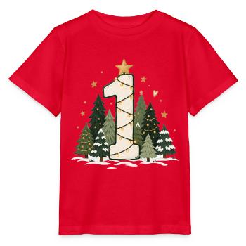 Mein erster Geburtstag - Mein erstes Weihnachten - Stanley/Stella Kinder T-Shirt MINI CREATOR  - Rot - Vorne - Jaiden (125cm)