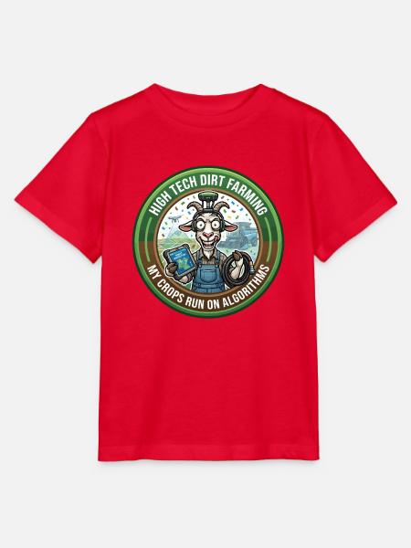 Lustige, kluge Ziege Hightech-Algorithmen-Meme - Stanley/Stella Kinder T-Shirt MINI CREATOR - Rot