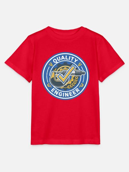 Qualitätsingenieur-Mikrometer-Messabzeichen-Geschenk - Stanley/Stella Kinder T-Shirt MINI CREATOR  - Rot