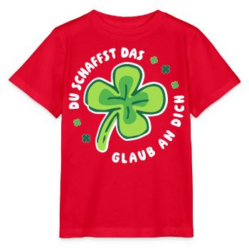 Du schaffst das! Glaub an dich! - Innere Stärke - Stanley/Stella Kinder T-Shirt MINI CREATOR  - Rot - Vorne - Jaiden (125cm)