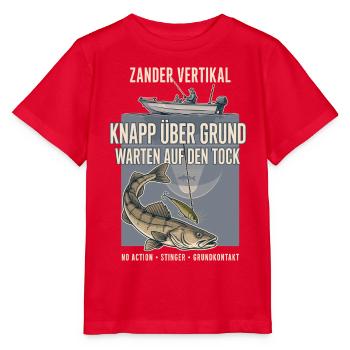 Zander Vertikal Knapp Über Grund - Stanley/Stella Kinder T-Shirt MINI CREATOR  - Rot - Vorne - Jaiden (125cm)