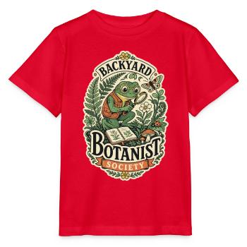 Backyard Botanist Patch - Stanley/Stella Kinder T-Shirt MINI CREATOR  - Rot - Vorne - Jaiden (125cm)