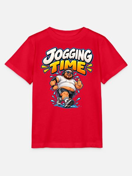 Jogging Time – Lustiges Jogger Design - Stanley/Stella Kinder T-Shirt MINI CREATOR  - Rot