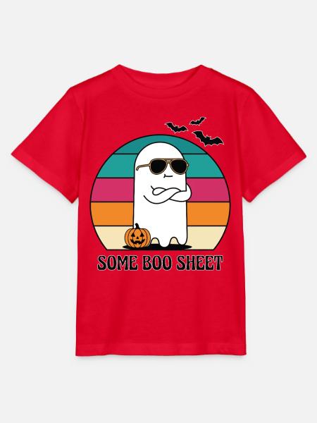 Buh, Laken, Geist, Sonnenuntergang - Stanley/Stella Kinder T-Shirt MINI CREATOR - Rot