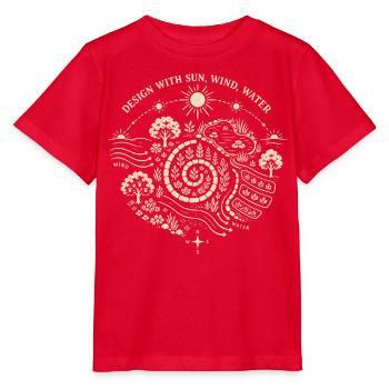 Design mit Sonnenwindwasser - Stanley/Stella Kinder T-Shirt MINI CREATOR  - Rot - Vorne - Jaiden (125cm)