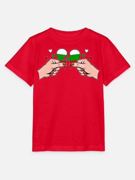 Bulgarien_Frauenhaende_Herzpuzzle - Stanley/Stella Kinder T-Shirt MINI CREATOR  - Rot