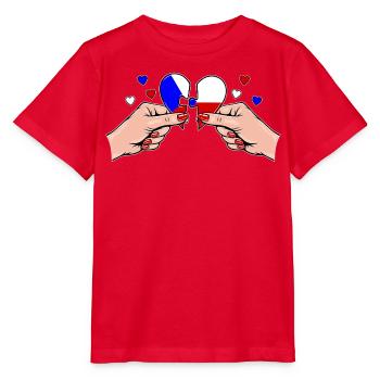 Tschechien Frauenhände Herzpuzzle - Stanley/Stella Kinder T-Shirt MINI CREATOR  - Rot - Vorne - Jaiden (125cm)