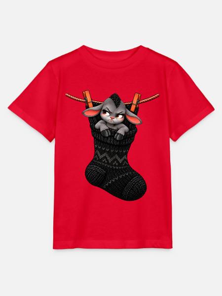 Schwarzes Schaf in einer gestrickten Socke – Strickhumor - Stanley/Stella Kinder T-Shirt MINI CREATOR - Rot