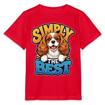 Kavallerier King Charles Spaniel - Stanley/Stella Kinder T-Shirt MINI CREATOR  - Rot - Vorne - Jaiden (125cm)