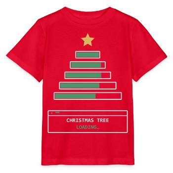 Christmas Tree Loading - Stanley/Stella Kinder T-Shirt MINI CREATOR  - Rot - Vorne - Jaiden (125cm)