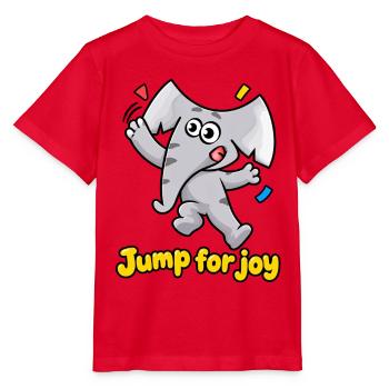 Jump for Joy Elefant Charlie Cartoon - Stanley/Stella Kinder T-Shirt MINI CREATOR  - Rot - Vorne - Jaiden (125cm)