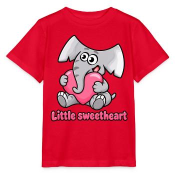 Süßer Elefant Charlie mit Herz - Stanley/Stella Kinder T-Shirt MINI CREATOR  - Rot - Vorne - Jaiden (125cm)