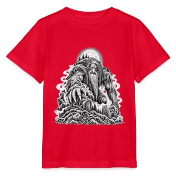 Düsterer Waldtroll im Mondschein - Stanley/Stella Kinder T-Shirt MINI CREATOR  - Rot - Vorne - Jaiden (125cm)