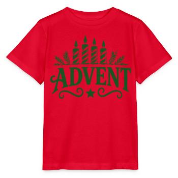 Advent Kerzen Zeit - Stanley/Stella Kinder T-Shirt MINI CREATOR  - Rot - Vorne - Jaiden (125cm)