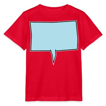 Eckige Sprechblase in Türkis - Stanley/Stella Kinder T-Shirt MINI CREATOR  - Rot - Vorne - Jaiden (125cm)