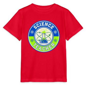 Vintage Science Teacher Flask Planetarische Umlaufbahnen oben - Stanley/Stella Kinder T-Shirt MINI CREATOR  - Rot - Vorne - Jaiden (125cm)