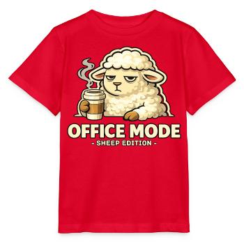 Office Mode Schaf-Edition - Stanley/Stella Kinder T-Shirt MINI CREATOR  - Rot - Vorne - Jaiden (125cm)