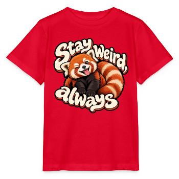 Kleiner Panda - Stanley/Stella Kinder T-Shirt MINI CREATOR  - Rot - Vorne - Jaiden (125cm)