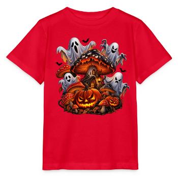 Spüre das Geheimnis der Halloween-Nacht! - Stanley/Stella Kinder T-Shirt MINI CREATOR  - Rot - Vorne - Jaiden (125cm)