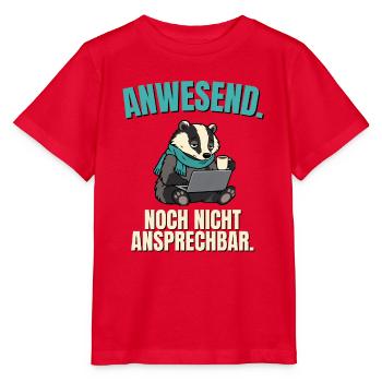 Büro-Dachs nicht ansprechbar - Stanley/Stella Kinder T-Shirt MINI CREATOR  - Rot - Vorne - Jaiden (125cm)