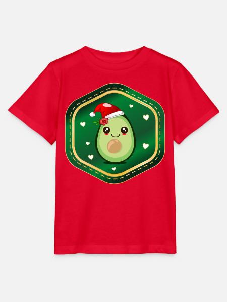 Weihnachts-Avocado - Stanley/Stella Kinder T-Shirt MINI CREATOR - Rot