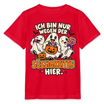 Süßigkeiten Geister Halloween - Stanley/Stella Kinder T-Shirt MINI CREATOR  - Rot - Vorne - Jaiden (125cm)