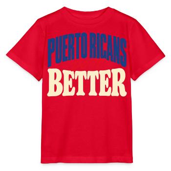 Puerto Ricaner Heimatliebe zeigen - Stanley/Stella Kinder T-Shirt MINI CREATOR  - Rot - Vorne - Jaiden (125cm)