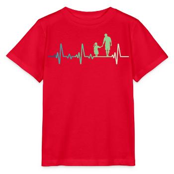 Father and daughter heartbeat dad and daughter - Stanley/Stella MINI CREATOR Kids’ T-Shirt - red - Front - Jaiden (125cm)