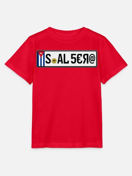 Kuba Kfz-Kennzeichen S-AL 5€Я@ - Stanley/Stella Kinder T-Shirt MINI CREATOR - Rot