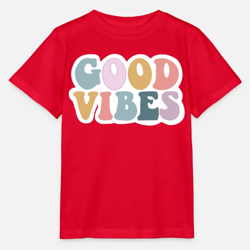 Good Vibes - Stanley/Stella Kinder T-Shirt MINI CREATOR  - Rot