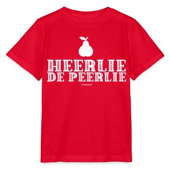 Heerlie the pear lie - Stanley/Stella MINI CREATOR Kids’ T-Shirt - red - Front - Jaiden (125cm)