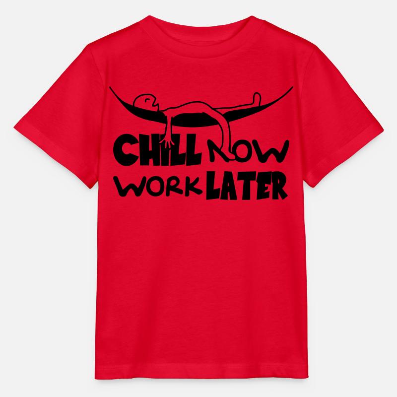 Chill now work later hängematte schlafen - Stanley/Stella Kinder T-Shirt MINI CREATOR  - Rot
