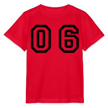 Nummer - 06 - Null Sechs - Stanley/Stella Kinder T-Shirt MINI CREATOR  - Rot - Vorne - Jaiden (125cm)