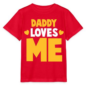 PAPA m'aime! avec mignons petits coeurs d'amour - T-shirt bio MINI CREATOR Stanley/Stella Enfant - rouge - Devant - Jaiden (125cm)