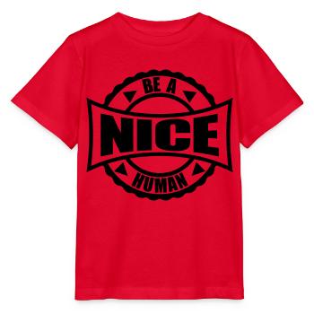 Timbre Rond Nice - T-shirt bio MINI CREATOR Stanley/Stella Enfant - rouge - Devant - Jaiden (125cm)