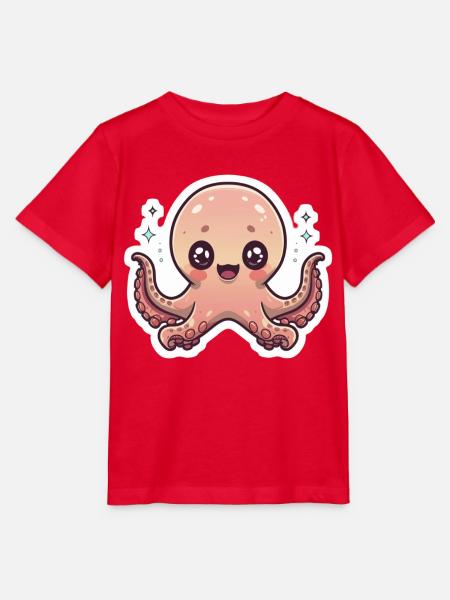 Oktopus-Liebhaber - Stanley/Stella Kinder T-Shirt MINI CREATOR  - Rot