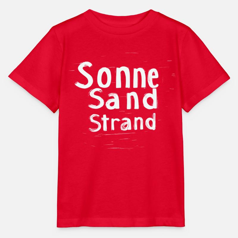 Sonne Sand Strand - Stanley/Stella Kinder T-Shirt MINI CREATOR  - Rot