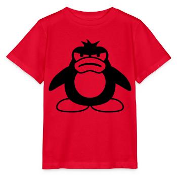Penguin Angry Unhappy Bad Mood - Stanley/Stella MINI CREATOR Kids’ T-Shirt - red - Front - Jaiden (125cm)