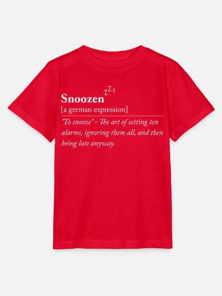 Snoozen - Lustiger deutscher Ausdruck - Stanley/Stella Kinder T-Shirt MINI CREATOR - Rot