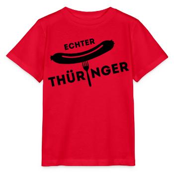 Immobilier Thuringe - fourche Bratwurst - T-shirt bio MINI CREATOR Stanley/Stella Enfant - rouge - Devant - Jaiden (125cm)