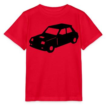 R5 voiture de course vintage retro - T-shirt bio MINI CREATOR Stanley/Stella Enfant - rouge - Devant - Jaiden (125cm)