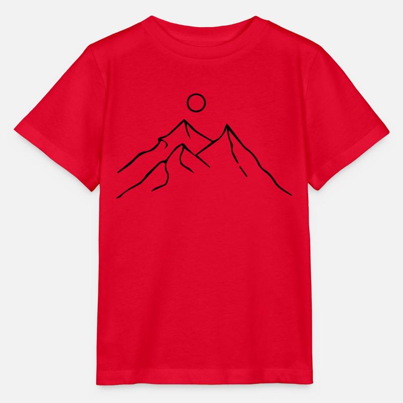 mountains minimal - Stanley/Stella Kinder T-Shirt MINI CREATOR - Rot