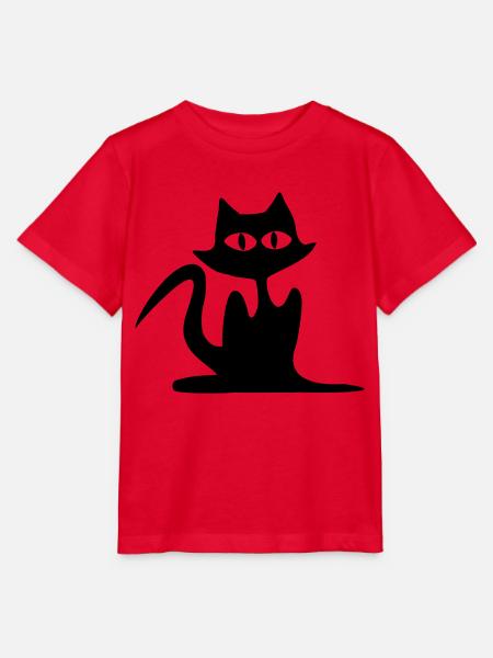 Komödie Katze #6 - Stanley/Stella Kinder T-Shirt MINI CREATOR - Rot