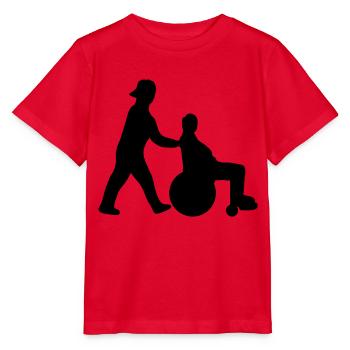Altenpfleger schiebt Senior im Rollstuhl - Stanley/Stella Kinder T-Shirt MINI CREATOR  - Rot - Vorne - Jaiden (125cm)