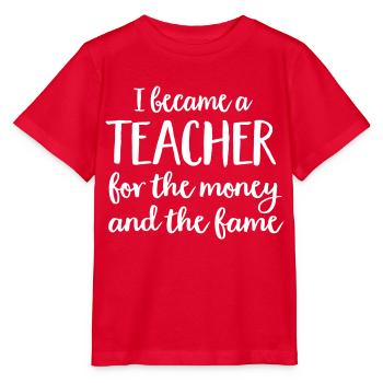 professeur - T-shirt bio MINI CREATOR Stanley/Stella Enfant - rouge - Devant - Jaiden (125cm)